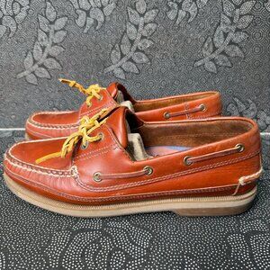 West Marine Mens Leather Boat Shoes Size 9.5M Brown